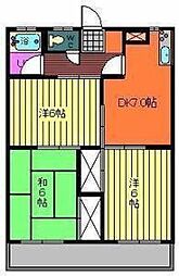 スカイハイツ居相 3DKの間取図画像