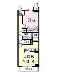 トーラス 1LDKの間取図画像