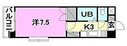 ジョイフル第一小坂 1Kの間取図画像