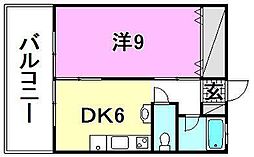 ピカデリー・サーカス山越 1DKの間取図画像