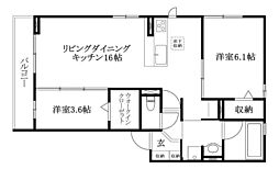 プルミエール和泉 2LDKの間取図画像