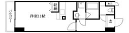 アクシス空港通 1Kの間取図画像
