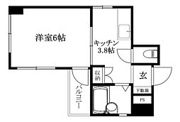 PALASA 1Kの間取図画像