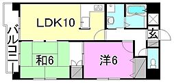 ROYALANNEX喜与町 2LDKの間取図画像