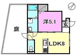 ヴェルグレーヴェアステーションフロントプレミアム 1LDKの間取図画像