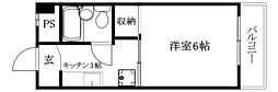 村上ビル 1Kの間取図画像
