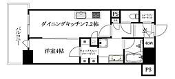 クレアホームズfranc松山駅前 1DKの間取図画像