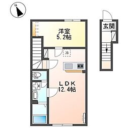 アジュール 1LDKの間取図画像