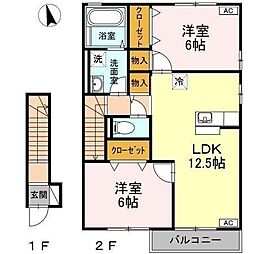 バリュアブルA 2LDKの間取図画像