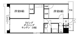 グレース姫原 2LDKの間取図画像