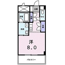 明山 ワンルームの間取図画像
