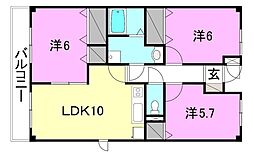 ディナスティワタナベ 3LDKの間取図画像