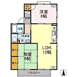 セジュールいくしA 2LDKの間取図画像