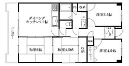ドゥエル安城寺 4DKの間取図画像