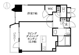 クレアホームズ松山大街道ザ・プレミアム 1LDKの間取図画像