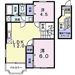 パルク・フローランテ 2LDKの間取図画像