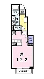 ミルト・ミッテ1 ワンルームの間取図画像