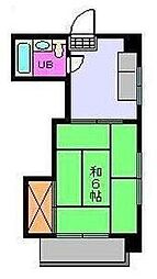 メゾン北斗 1Kの間取図画像