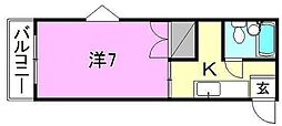 メゾンド井上 1Kの間取図画像