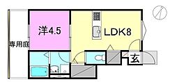 ベルグレイヴィア南市駅3プレミアム 1LDKの間取図画像