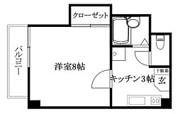メゾン・ド内宮 1Kの間取図画像
