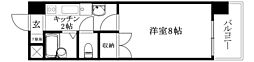 メゾン中村3 1Kの間取図画像