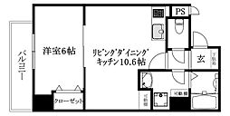 メイフェアグランフロントプレミアム 1LDKの間取図画像