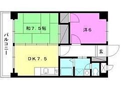 GRACE-88 2DKの間取図画像