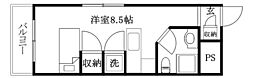 ラ・パルフェ・ド・アンティエール ワンルームの間取図画像