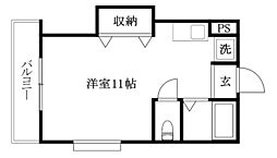 Gen持田館 ワンルームの間取図画像