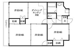 ACTY堀江 4DKの間取図画像
