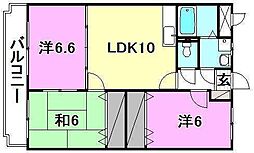 HappinessS 3LDKの間取図画像