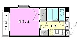 ジョイフル第5祝谷 1Kの間取図画像