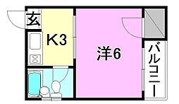 間取図画像 1K