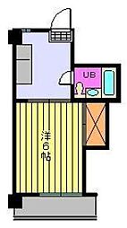 メゾン北斗 1Kの間取図画像