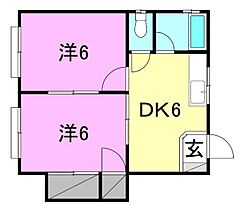 第2鎌田ビル 301 号室 ｜ 愛媛県松山市木屋町3丁目（賃貸マンション2DK・3階・36.72㎡） その2