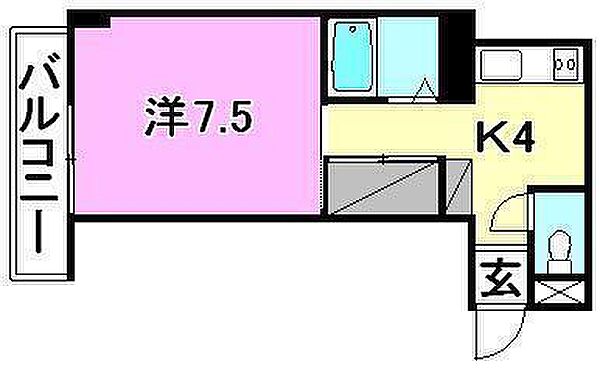 クレッシェンド 503 号室｜愛媛県松山市平和通1丁目(賃貸マンション1K・5階・27.30㎡)の写真 その2