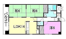 ロイヤルアネックスはなみずき 306 号室 ｜ 愛媛県松山市西石井4丁目（賃貸マンション3LDK・3階・60.22㎡） その2