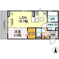 フェリエ6 102 号室 ｜ 愛媛県松山市南江戸1丁目（賃貸アパート1LDK・1階・37.69㎡） その2