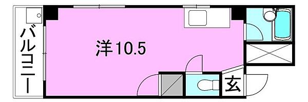 ベルメゾン南江戸 106 号室｜愛媛県松山市南江戸6丁目(賃貸マンション1R・1階・23.85㎡)の写真 その2