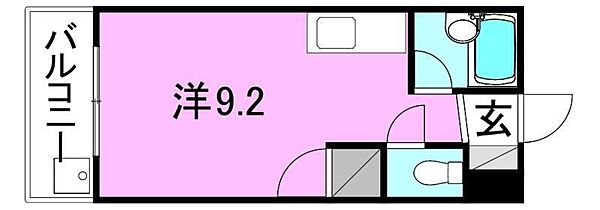 ベルメゾン南江戸 202 号室｜愛媛県松山市南江戸6丁目(賃貸マンション1R・2階・21.39㎡)の写真 その2