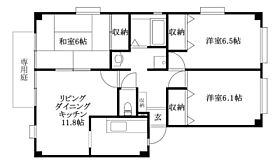 フォブール北井門A棟 104 号室 ｜ 愛媛県松山市北井門5丁目（賃貸アパート3LDK・1階・67.08㎡） その2