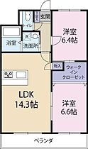 ファインコート 103 号室 ｜ 愛媛県伊予郡松前町伊予郡筒井（賃貸マンション2LDK・1階・58.00㎡） その2