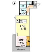 フェリシア朝生田 206 号室 ｜ 愛媛県松山市朝生田町5丁目（賃貸アパート1LDK・2階・43.75㎡） その2