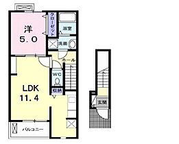 ユヌ・ブリーズ 202 号室 ｜ 愛媛県東温市志津川南3丁目（賃貸アパート1LDK・2階・42.28㎡） その2