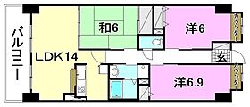 ラポール来住町 602 号室 ｜ 愛媛県松山市来住町（賃貸マンション3LDK・7階・70.67㎡） その2