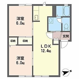 間取図画像 2LDK