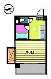 ジョイフラット2 1Kの間取図画像