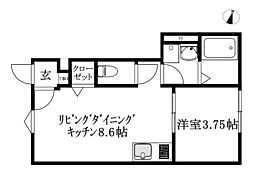 BELGRAVIA SANDS PREMIUM 1LDKの間取図画像