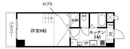 ステューディオツキヤマ 1Kの間取図画像